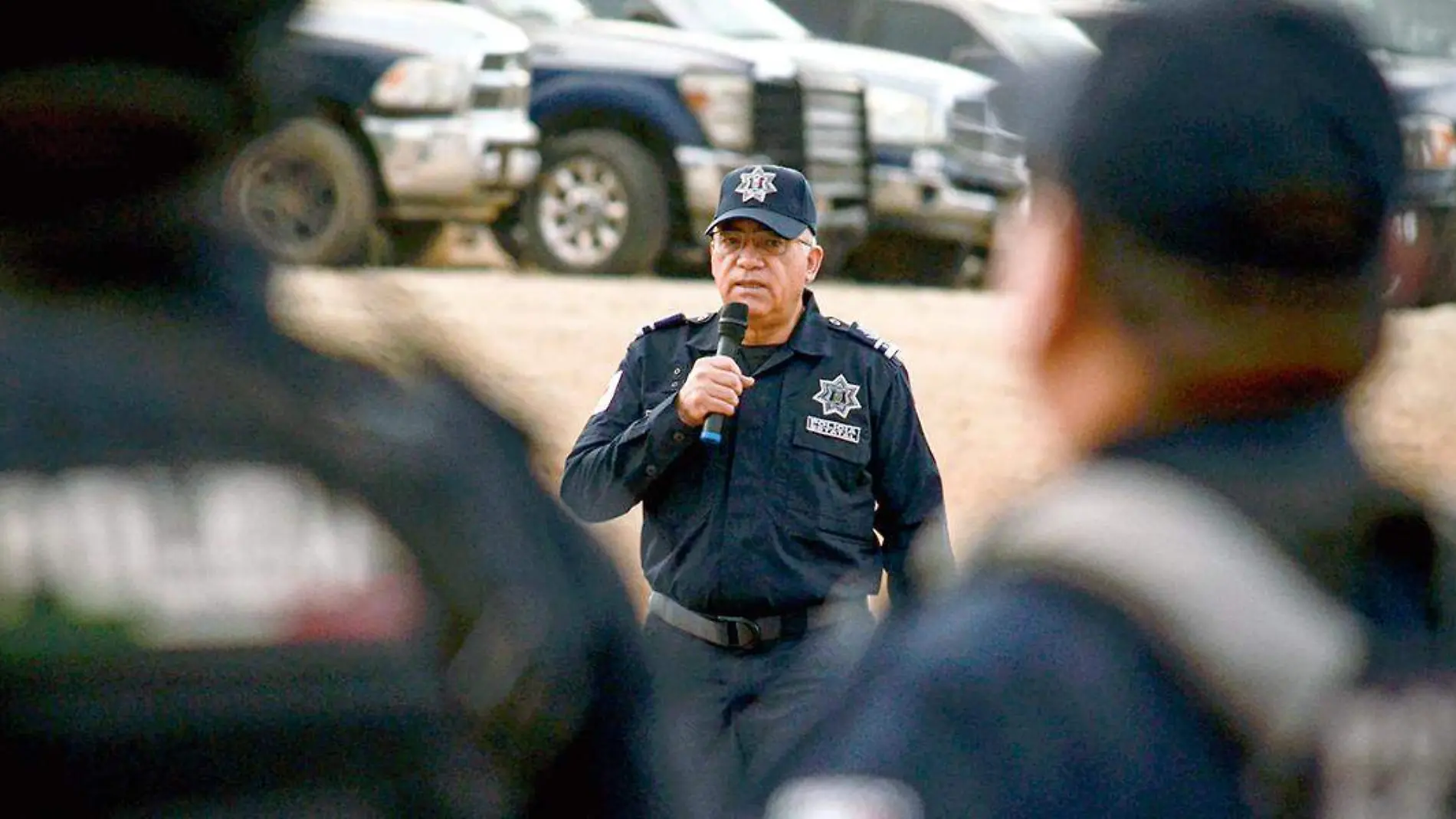 Arturo Medina Mayora, secretario de Seguridad Pública de Zacatecas y elementos de la Policía Estatal